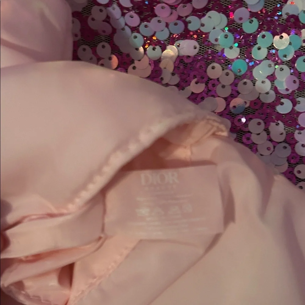 Pink Dior Clutch with Silver Accents